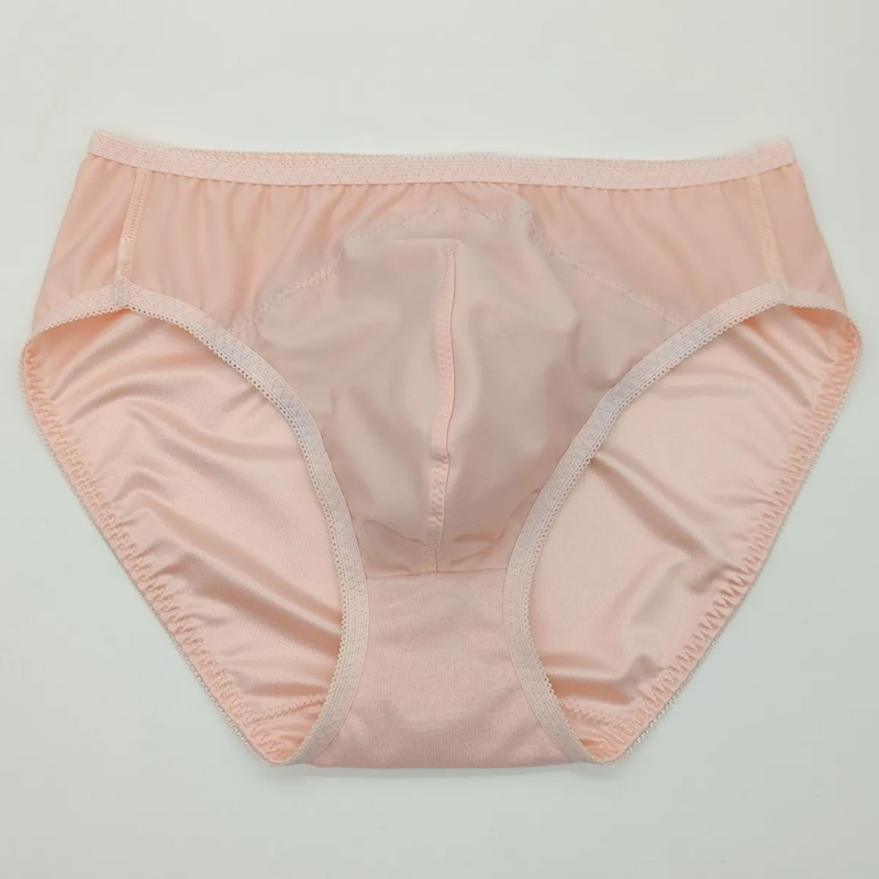 Embroidery Knit - Erkek Dantel İşlemeli Pembe Külot Canlı