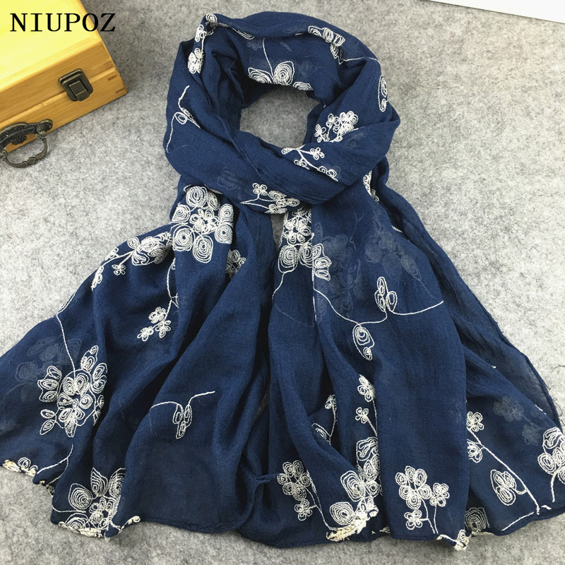 Embroidery Shawl - Birçok Renk Etnik Nakış Kadın Kış