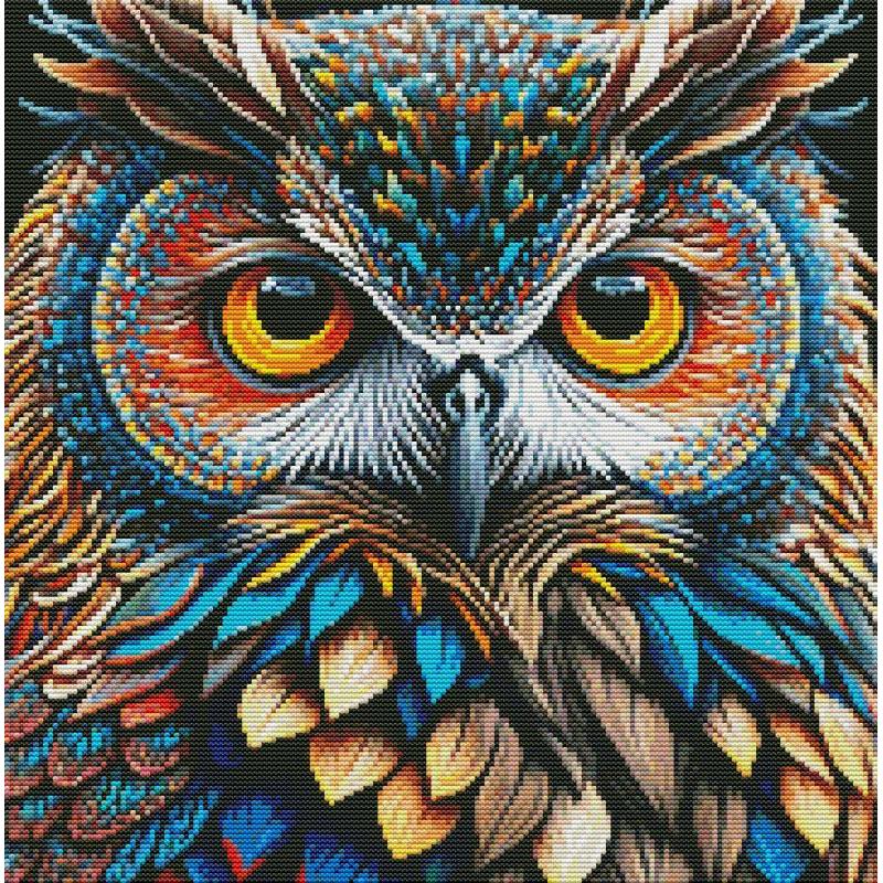 Embroidery X Pattern - Baykuş DIY hayvan desen çapraz dikiş