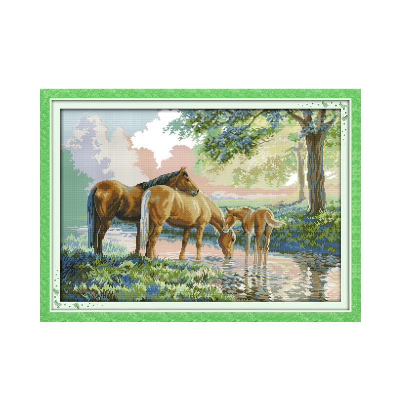 Embroidery X Pattern - Sevinç pazar çapraz dikiş kiti damgalı