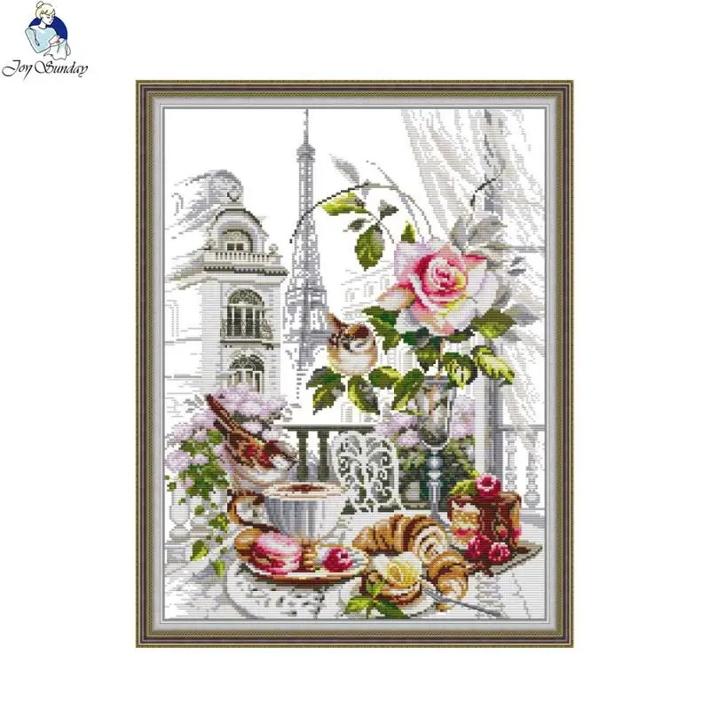 Embroidery X Pattern - Sevinç güneş günü baskı çapraz dikiş