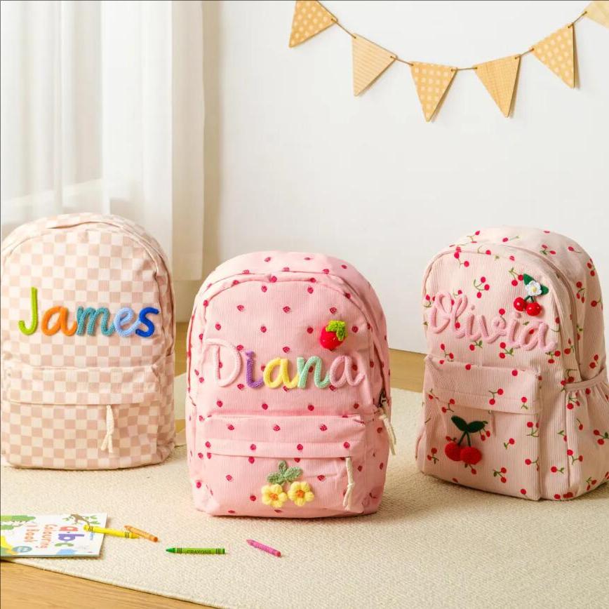 Embroidery Name Designs - Çocuklar İçin Özel Sevimli Sırt Çantası