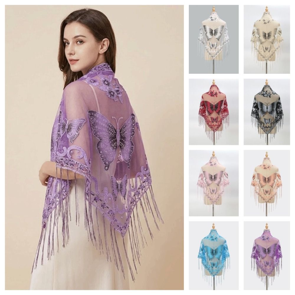 Lüks Çiçek Dantel Oymalı Eşarp - Embroidery Shawl incelemesi ve fiyatı
