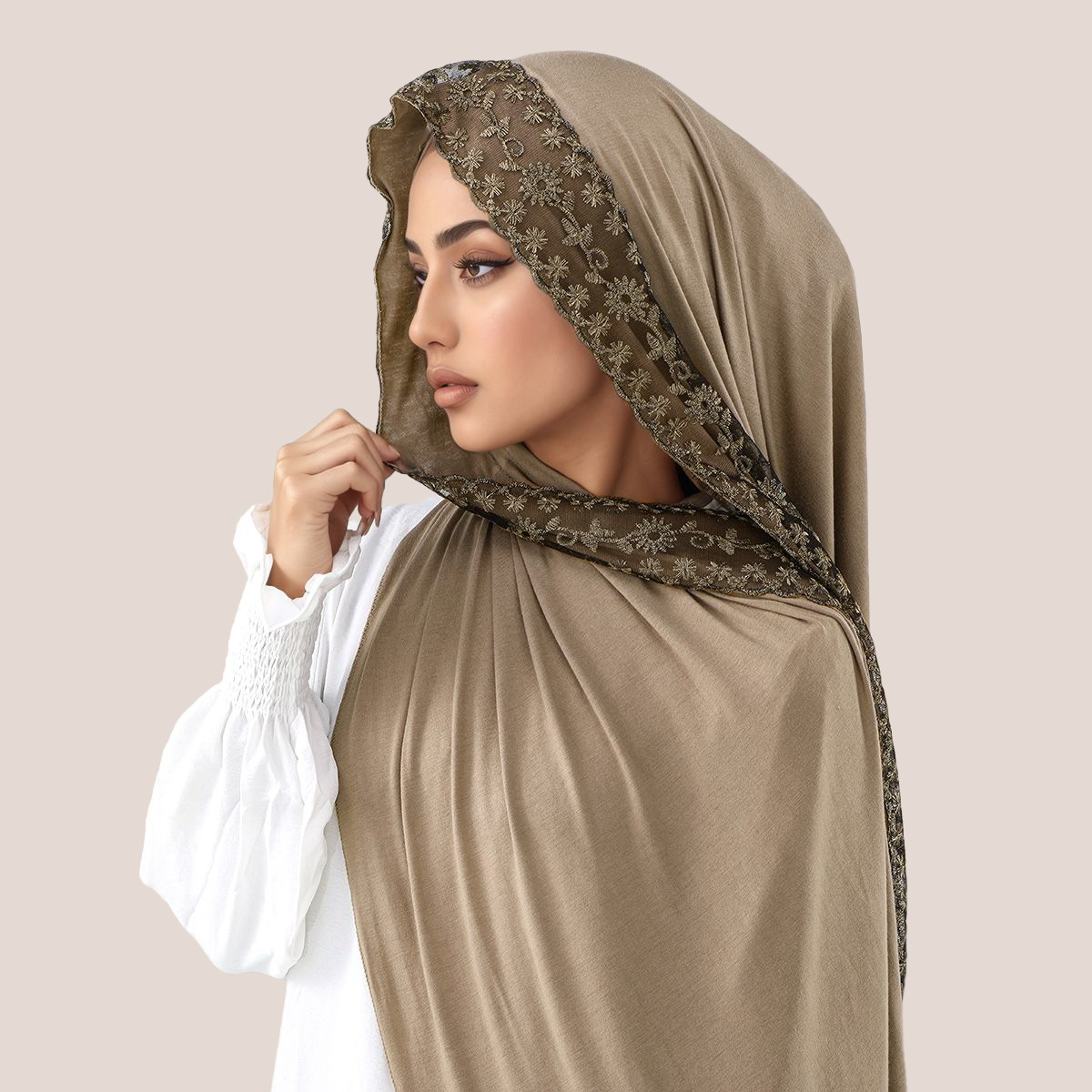Dantel İşlemeli Pamuklu Jersey - Embroidery Shawl incelemesi ve fiyatı
