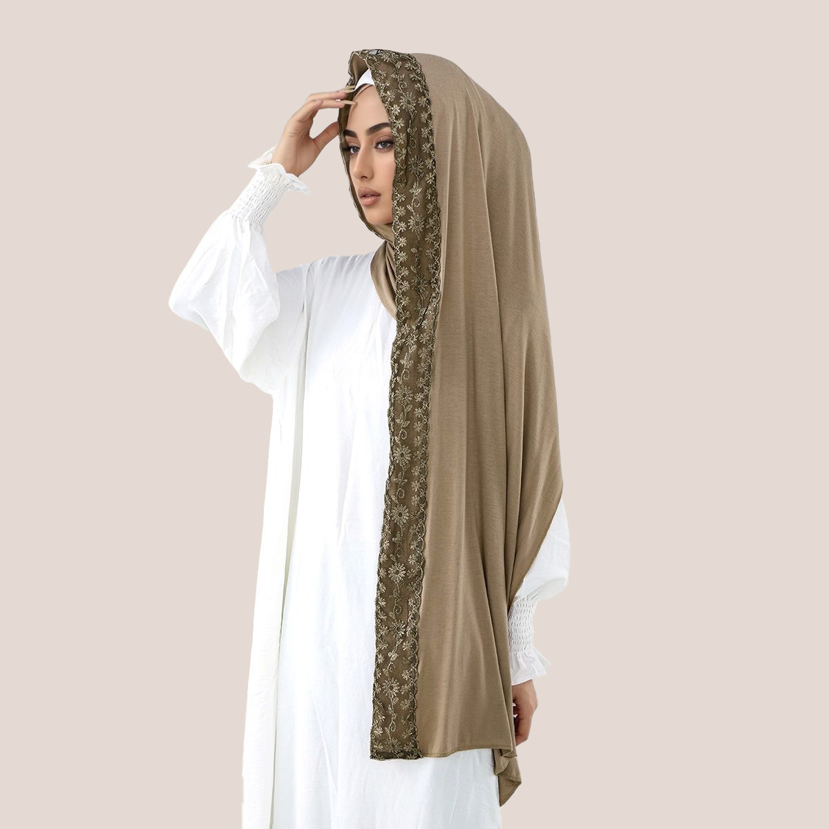 Dantel İşlemeli Pamuklu Jersey - Embroidery Shawl incelemesi ve fiyatı
