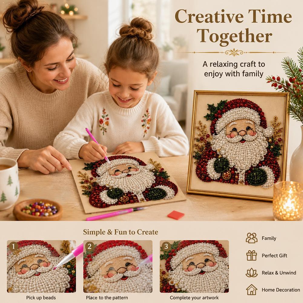 Noel Baba İnci Sanatı DIY Kiti - Embroidery Xmas incelemesi ve fiyatı