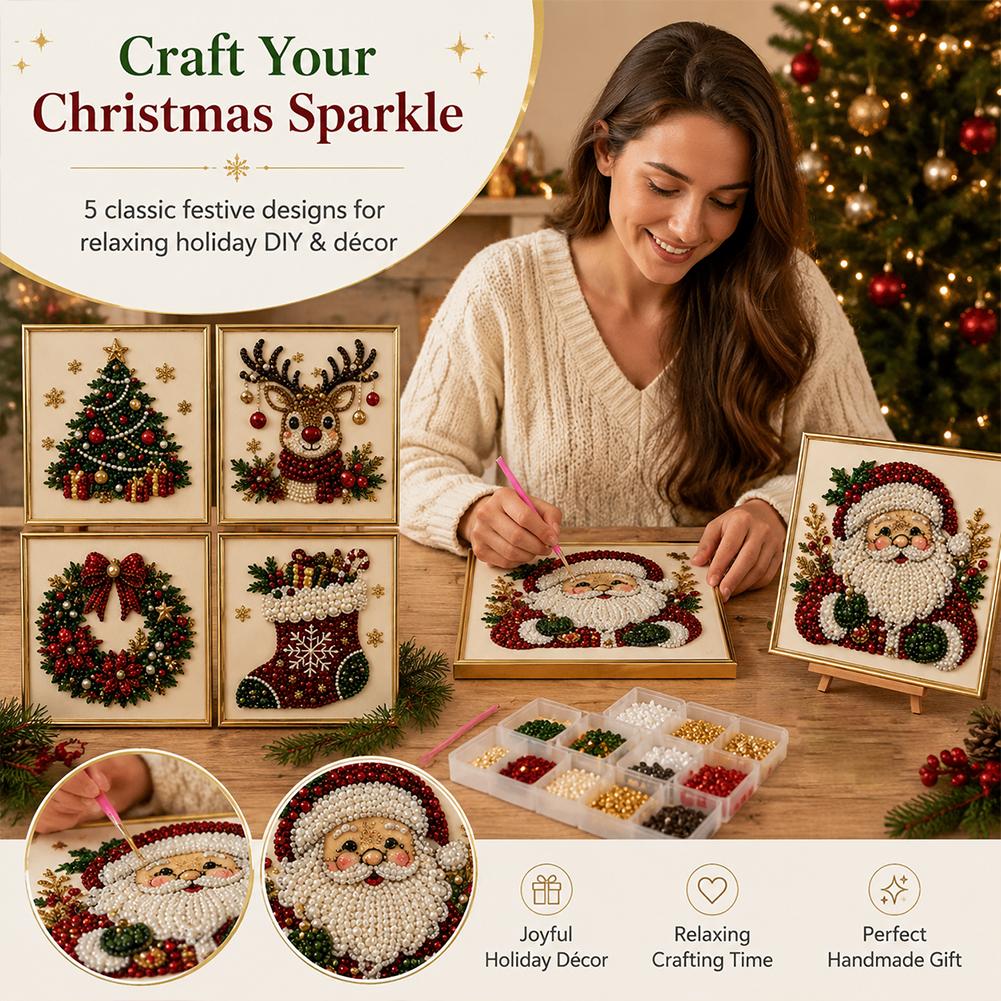 Noel Baba İnci Sanatı DIY Kiti - Embroidery Xmas incelemesi ve fiyatı