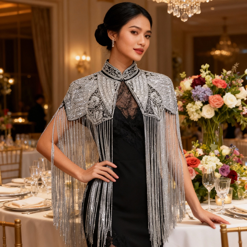 Uzun Püsküllü Narin Boncuklu Ş - Embroidery Shawl incelemesi ve fiyatı