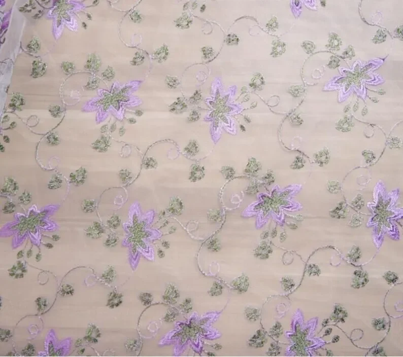 Zarif çiçek nakışı dantel kuma - Embroidery Veil incelemesi ve fiyatı