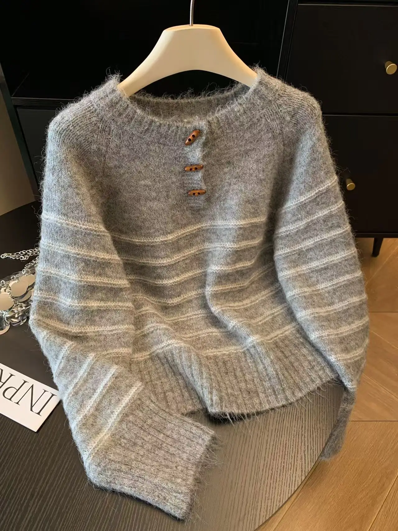 Sonbahar Kış Kadın Çizgili Yün - Embroidery Knit incelemesi ve fiyatı