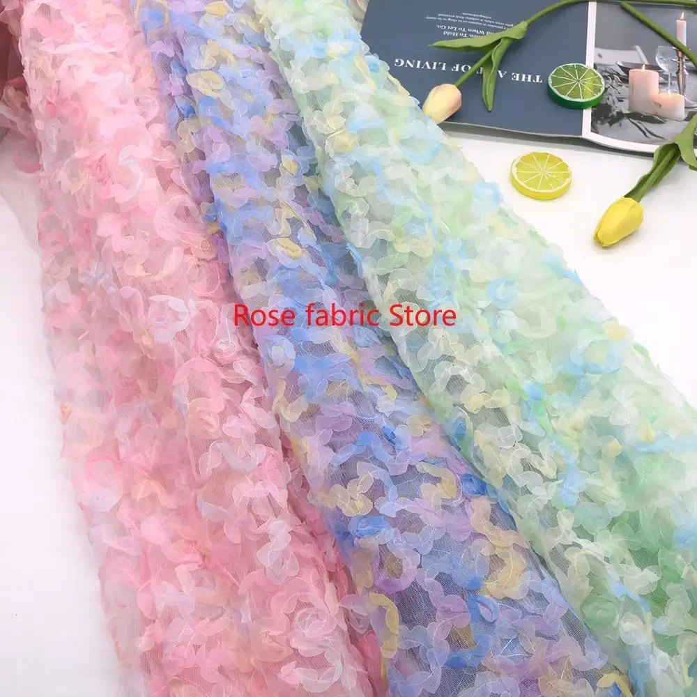 Degrade şifon gül kroşe dantel - Embroidery Veil incelemesi ve fiyatı