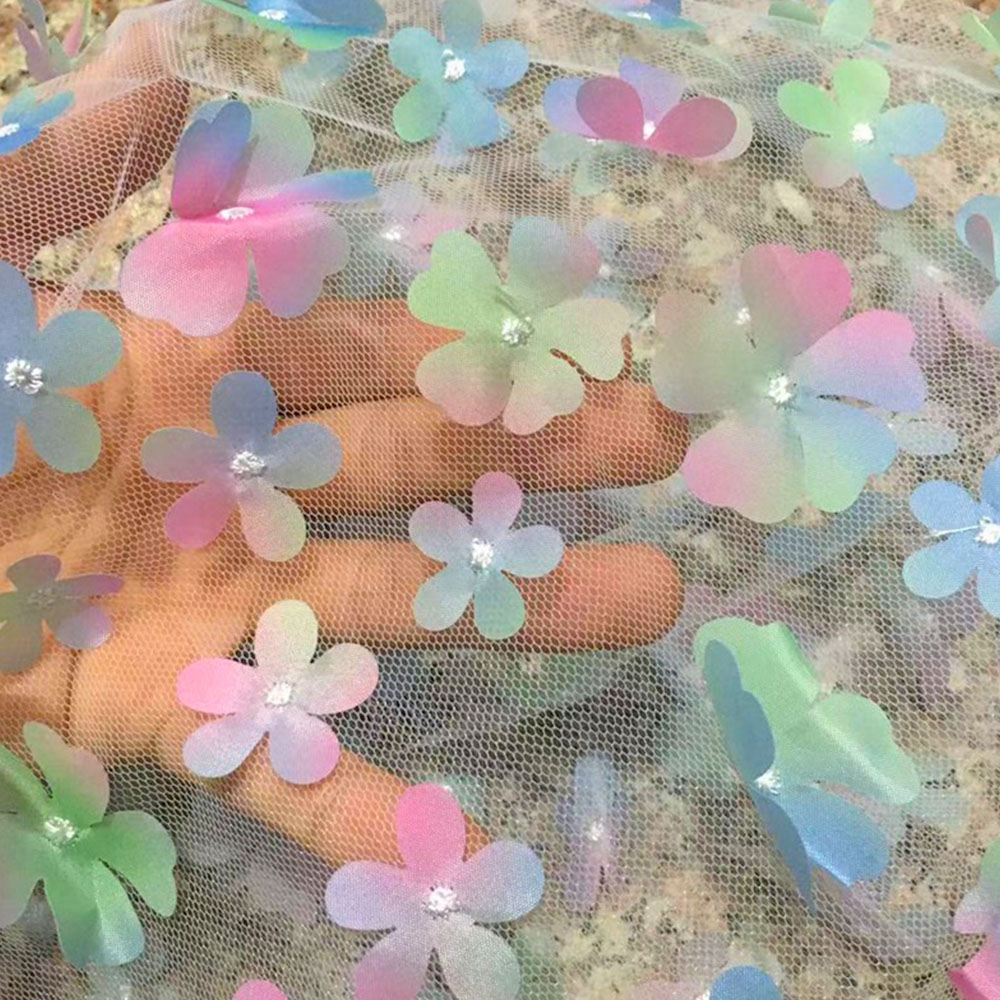 130cm Genişliğinde Renkli Çiçe - Embroidery Veil incelemesi ve fiyatı
