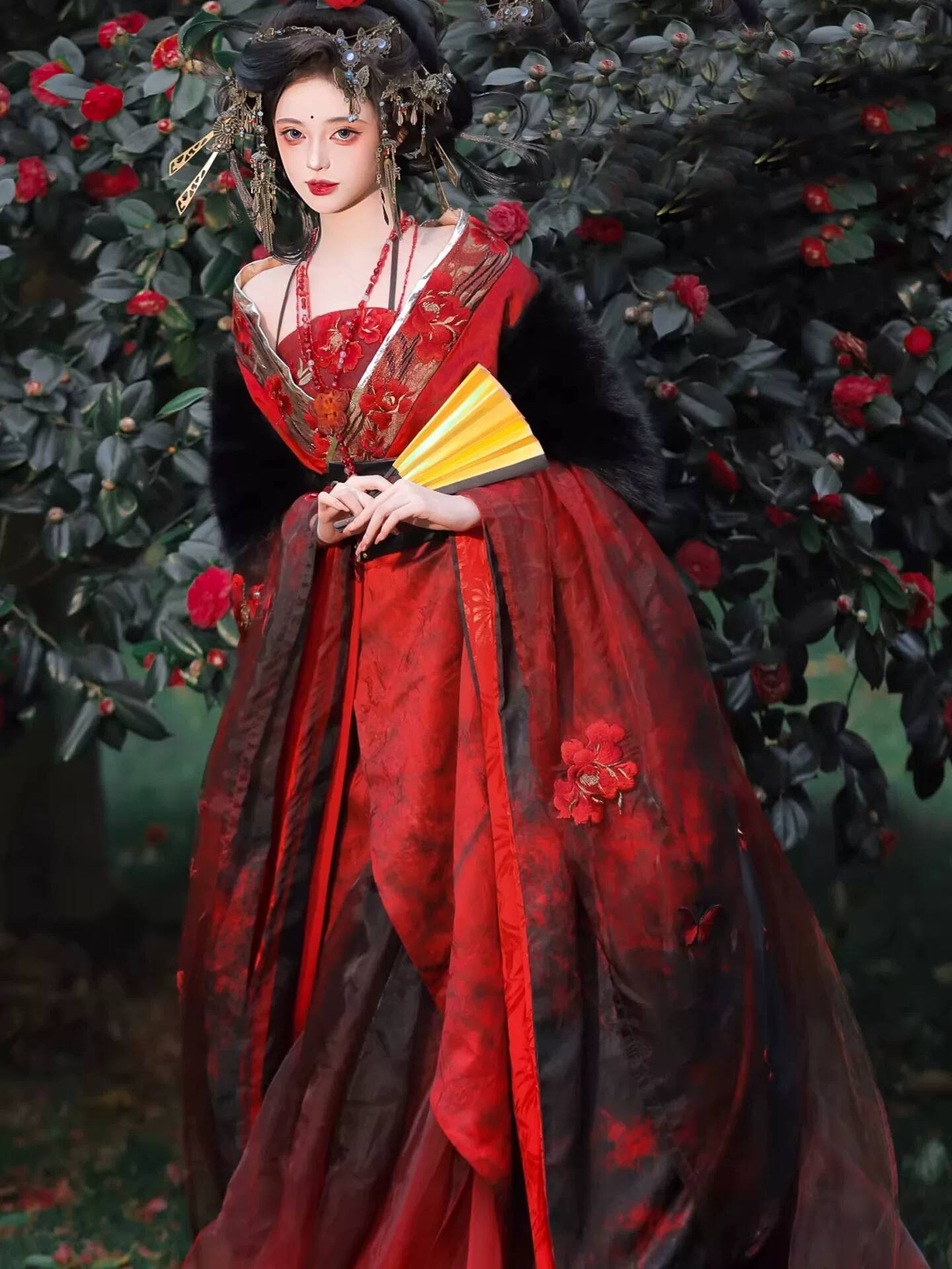 Yeni Datura Kırmızı Hanfu Kadı - Embroidery Knit incelemesi ve fiyatı