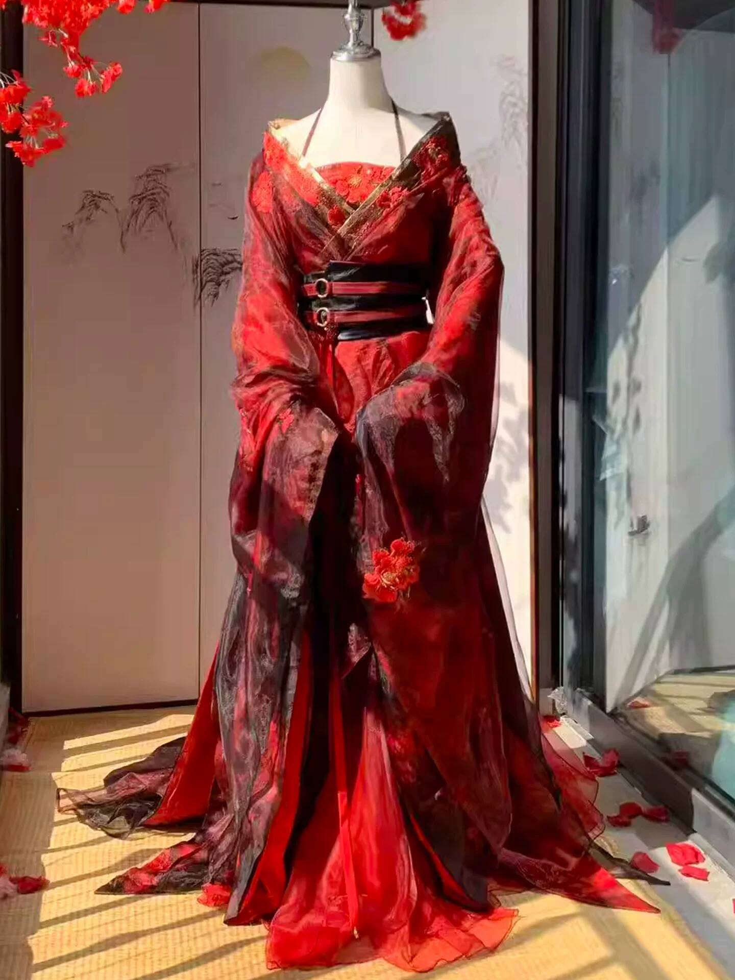 Yeni Datura Kırmızı Hanfu Kadı - Embroidery Knit incelemesi ve fiyatı