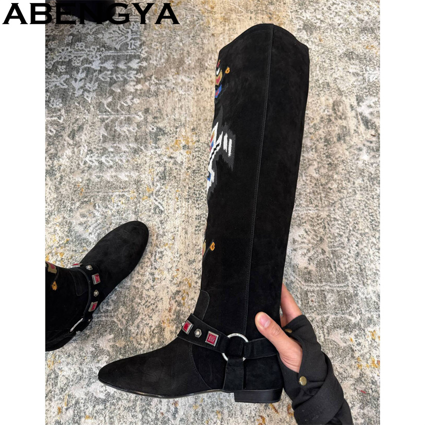 ABENGYA 2026 Kış Yeni Diz Yüks - Embroidery Print incelemesi ve fiyatı