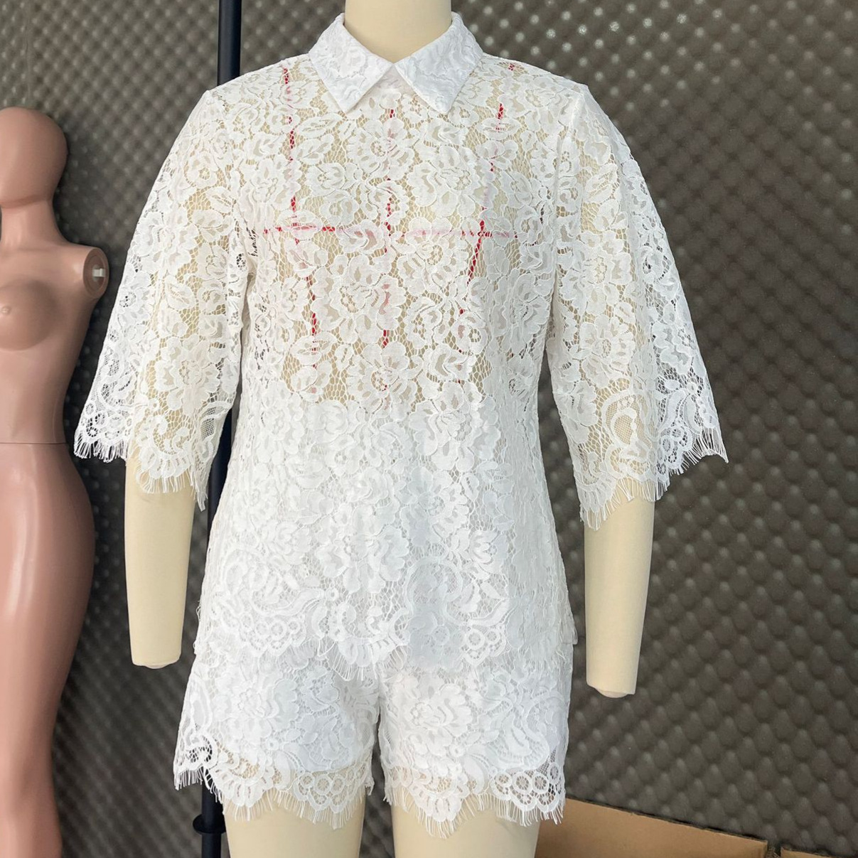Seksi Dantel Nakış Şort Takım  - Embroidery Uniforms incelemesi ve fiyatı