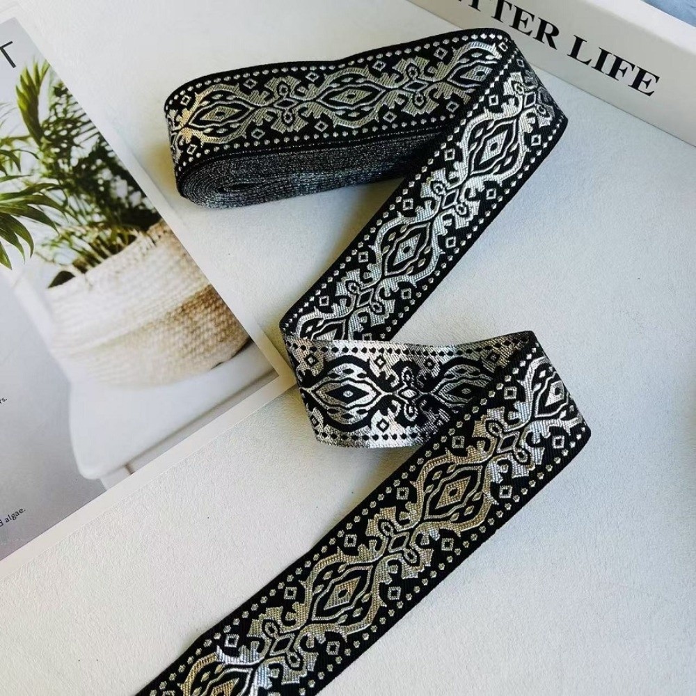Gümüş Simli Nakışlı Şerit Süsü - Embroidery Ribbon incelemesi ve fiyatı