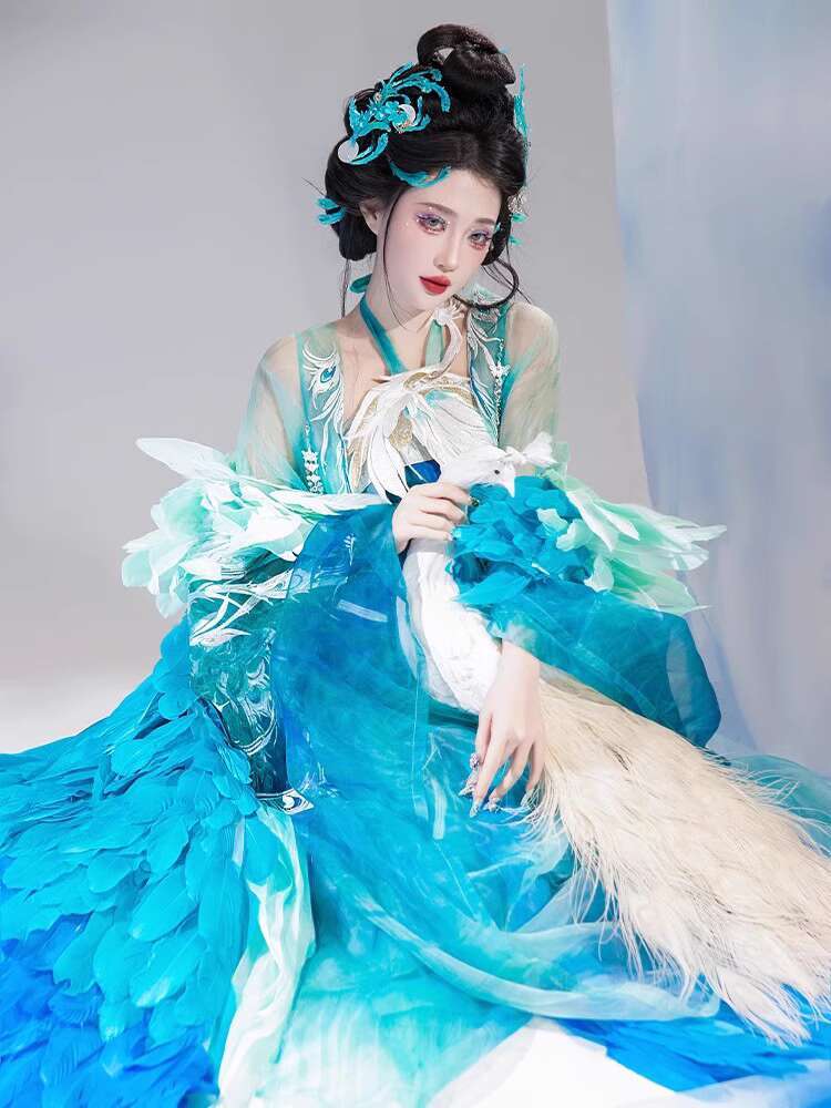 Yeni Tavuskuşu Hanfu Bayan mod - Embroidery Knit incelemesi ve fiyatı