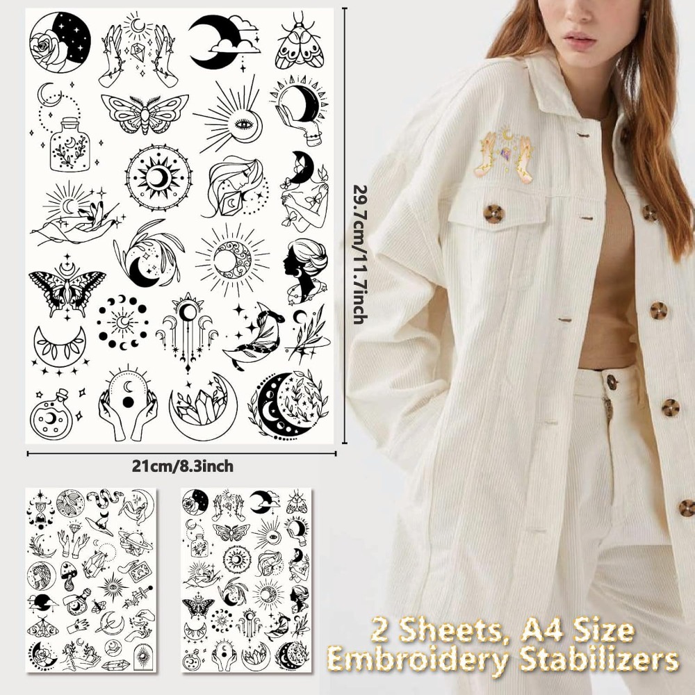 51 adet Boho Ay Güneş Suda Çöz - Embroidery Free Pattern incelemesi ve fiyatı